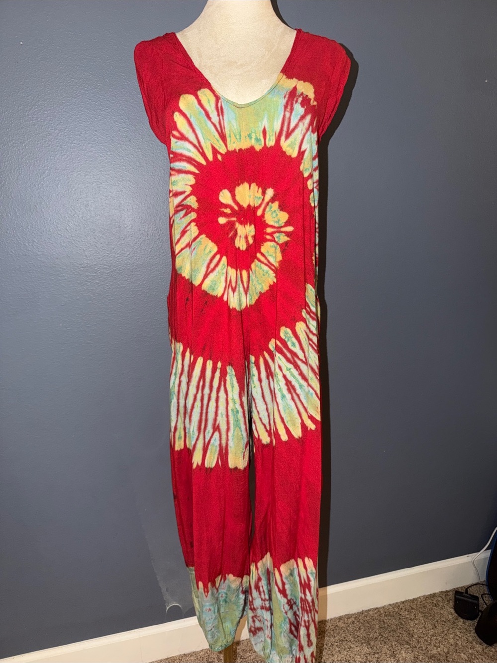 Red Tie-Dye Jumper